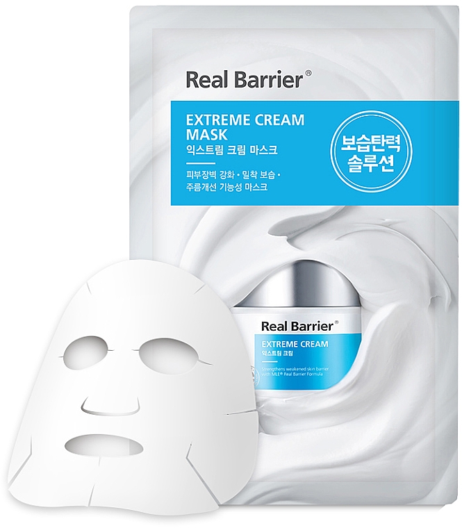Intensywnie nawilżająca maseczka w płachcie do twarzy - Real Barrier Extreme Cream Mask — Zdjęcie N1