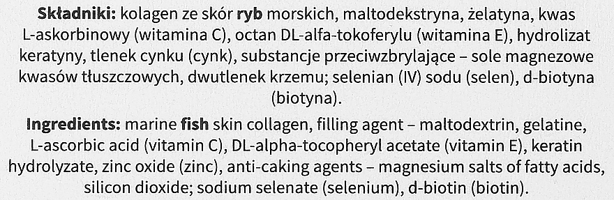 Kolagen rybi + keratyna na włosy, skórę i paznokcie - Noble Health Kolagen + Ceratin — Zdjęcie N4