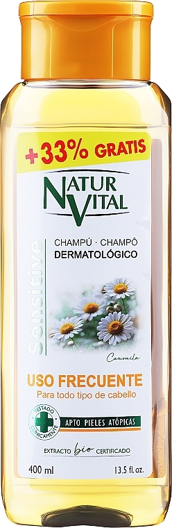 Szampon do częstego stosowania z rumiankiem - Natur Vital Shampoo Sensitive Camomila — Zdjęcie N1