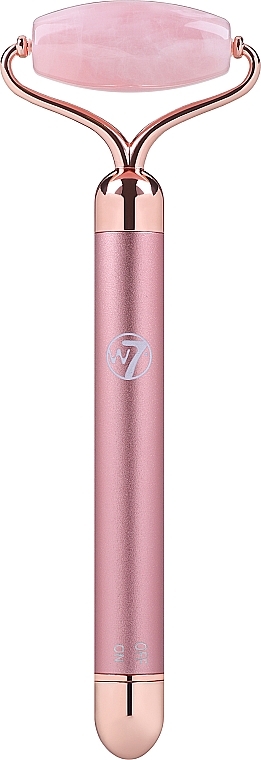 Kwarcowy wałek do twarzy, z wibracją - W7 Cosmetics Rose Quartz Vibrating Facial Roller  — Zdjęcie N1