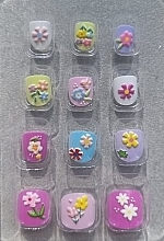 Samoprzylepne paznokcie 3D dla dzieci, 984 Kwiaty, 12 szt. - Deni Carte Tipsy Kids  — Zdjęcie N3