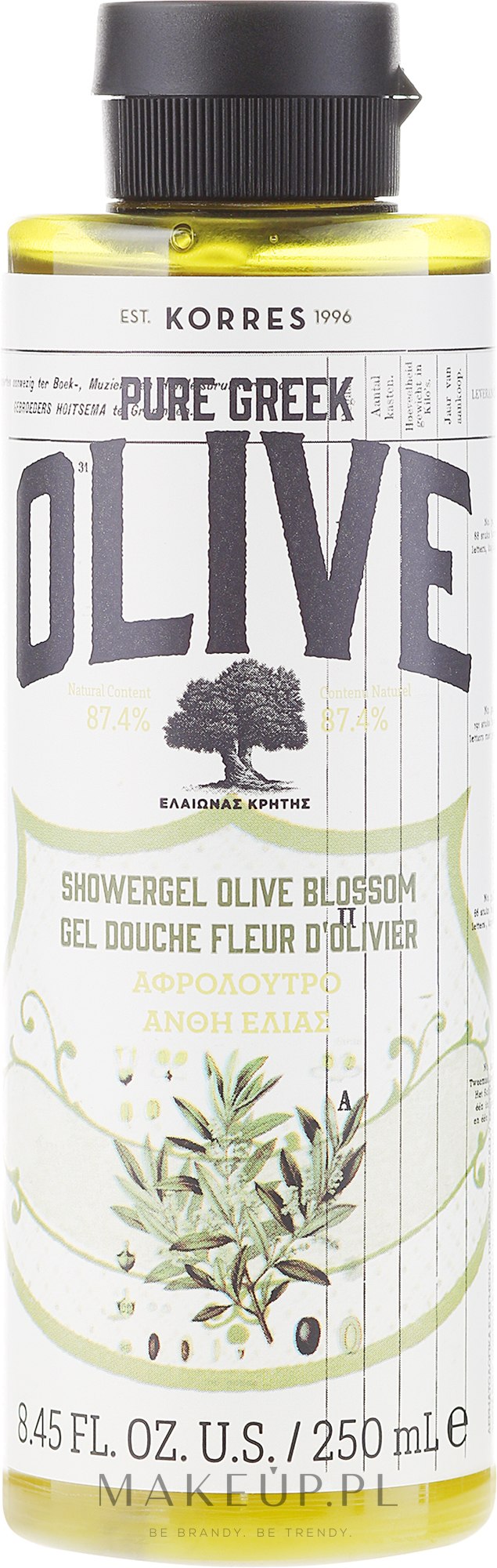 Kremowy żel pod prysznic Kwiat oliwny - Korres Pure Greek Olive Blossom Shower Gel — Zdjęcie 250 ml
