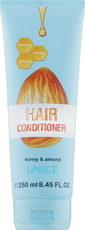 Odżywka do włosów z propolisem i migdałami - Unice Honey & Almond Hair Conditioner — Zdjęcie N1