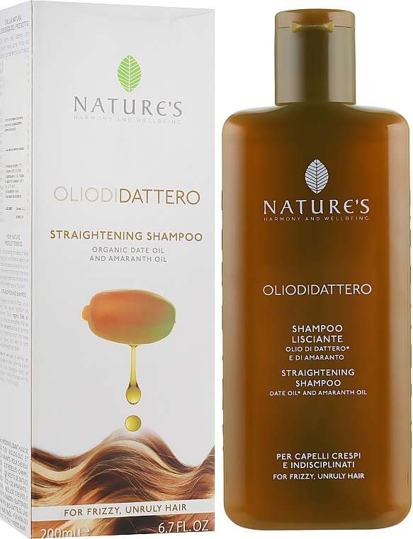 Szampon do włosów puszących się - Nature's Oliodidattero Straightening Shampoo — Zdjęcie N1