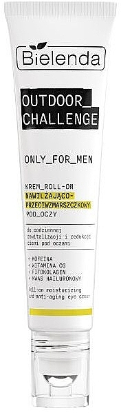 Nawilżający krem ​​przeciwzmarszczkowy pod oczy - Bielenda Only For Men Outdoor Challenge Roll-On Moisturizing And Anti-Wrinkle Eye Cream — Zdjęcie N2