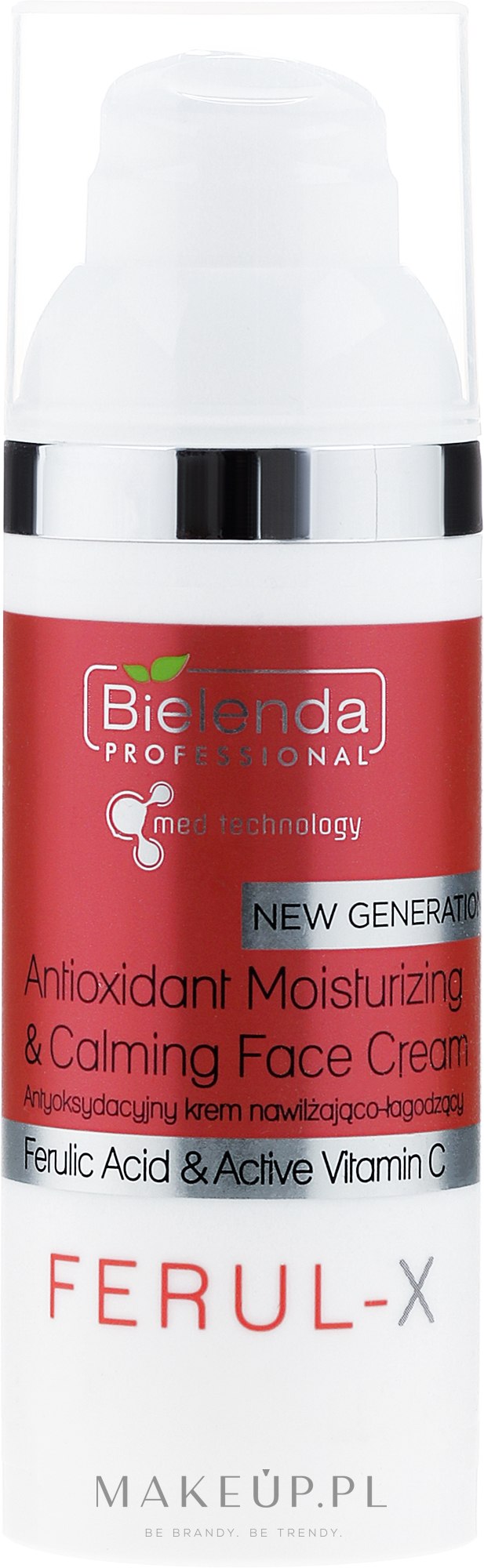 Antyoksydacyjny krem nawilżająco-łagodzący do twarzy - Bielenda Professional Ferul-X Antioxidant Moisturizing & Calming Face Cream — Zdjęcie 50 ml