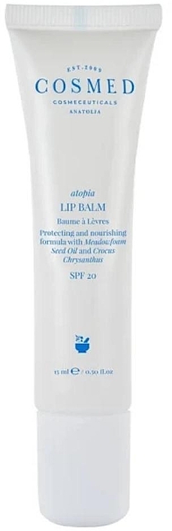 Nawilżający balsam ochronny do ust - Cosmed Atopia Lip Balm SPF20 — Zdjęcie N1