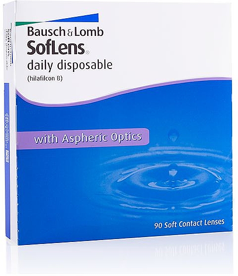 Jednodniowe soczewki kontaktowe, promień krzywizny 8,6 mm, 90 szt. - Bausch & Lomb SofLens Daily Disposable — Zdjęcie N1