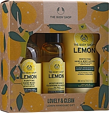Kup Zestaw - The Body Shop Lemon Hand Care Gift (lot/200ml + soap/250ml + h/gel/200ml)