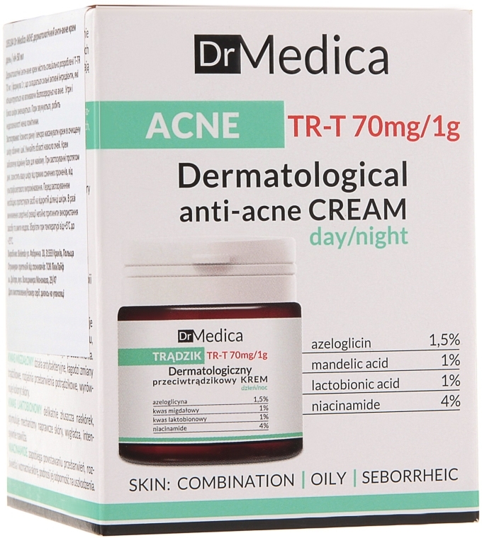 Dermatologiczny krem przeciwtrądzikowy - Bielenda Dr Medica Acne Dermatological Anti-Acne Cream — Zdjęcie N3