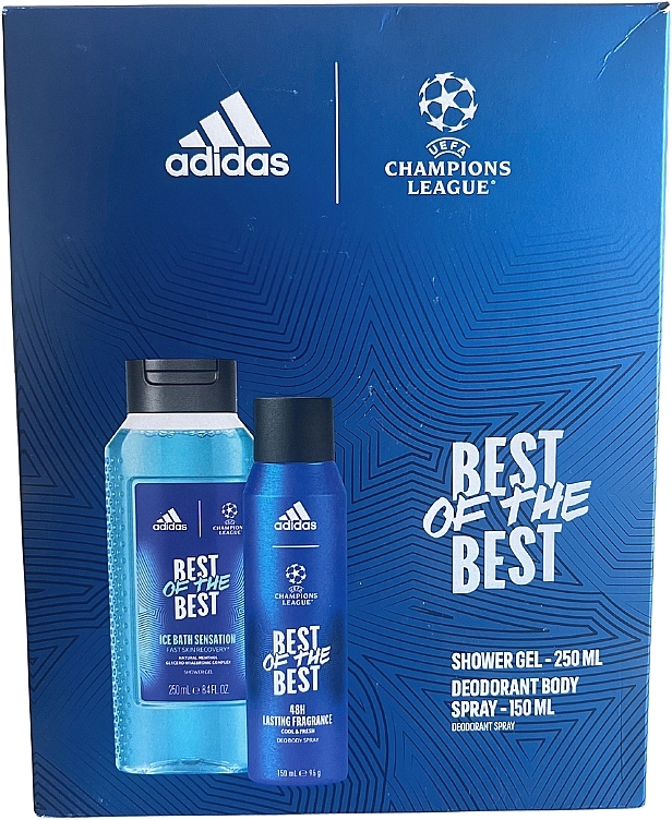 Adidas UEFA 9 Best Of The Best - Zestaw (deo/spray/150ml + sh/gel/250ml) — Zdjęcie N1