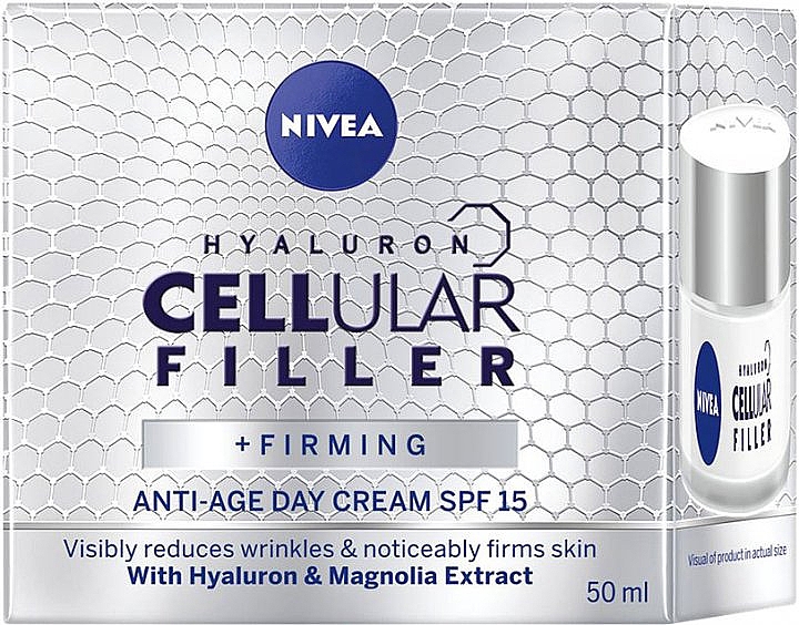 Krem na dzień z kwasem hialuronowym - NIVEA Hyaluron Cellular Filler Firming Anti-Age Day Cream SPF 15 — Zdjęcie N3