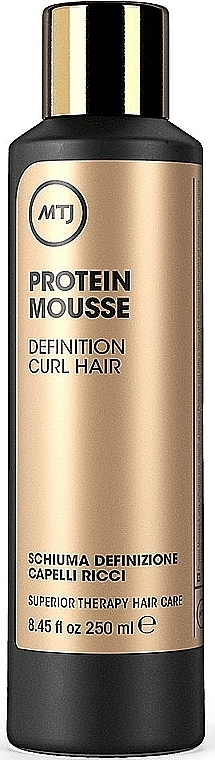 Mocna pianka do stylizacji włosów kręconych - MTJ Cosmetics Superior Therapy Protein Mousse