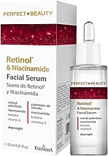 Przeciwzmarszczkowe nawilżające serum do twarzy z retinolem i niacynamidem na dzień i noc - Farmona Perfect Beauty Retinol & Niacinamide Facial Serum — Zdjęcie N1