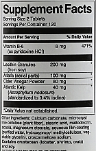 Suplement diety Lecytyna, wodorosty morskie, B-6 i ocet jabłkowy - Swanson Lecithin Kelp B-6 & Cider Vinegar — Zdjęcie N3