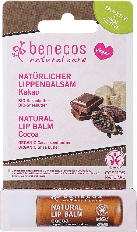 Naturalny balsam do ust Kakao - Benecos Natural Care Lip Balm Cacao — Zdjęcie N2