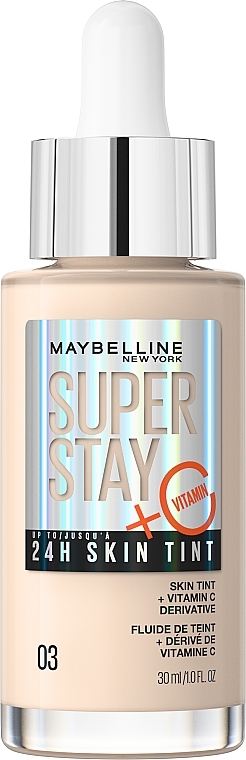 Podkład do twarzy - Maybelline Super Stay 24H + Vitamin C Skin Tint — Zdjęcie N1