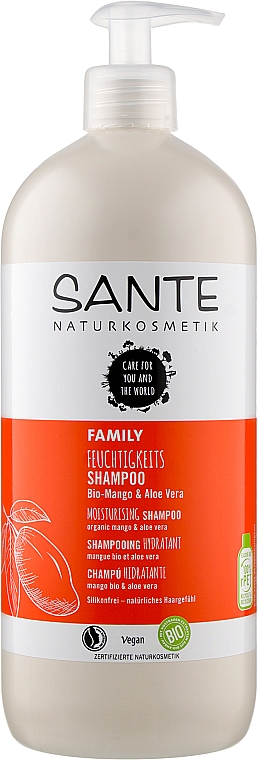 Bioszampon nawilżający Mango i aloes - Sante Family Moisturising Shampoo — Zdjęcie N3