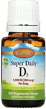 Witamina D3 w kroplach, 4000 j.m. - Carlson Super Daily Liquid Vitamin D3 — Zdjęcie N1