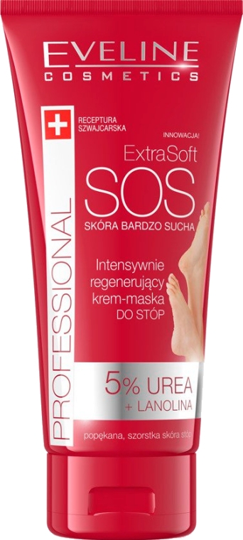 Intensywnie regenerujący krem-maska do stóp - Eveline Cosmetics Extra Soft SOS — Zdjęcie N1