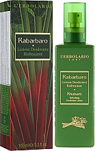 Dezodorant - L'Erbolario Rabarbaro Refreshing Deodorant Lotion — Zdjęcie N2