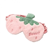 Maska do spania Sweet Strawberry, jasnoróżowa - Ecarla — Zdjęcie N1