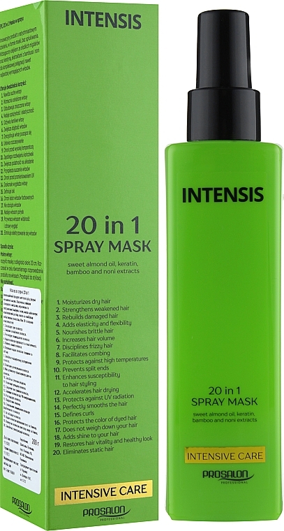PRZECENA! Rewitalizująca maska ​​do włosów w sprayu 20 w 1 - Prosalon Intensis Intensive Care Spray * — Zdjęcie N2