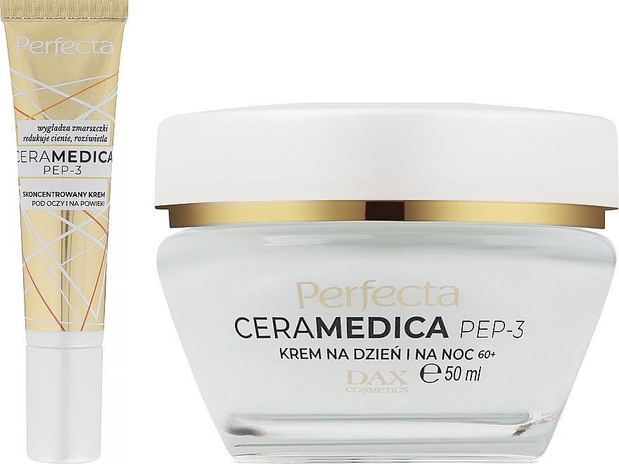 Zestaw - Perfecta Ceramedica Pep-3 (f/cr/50ml + eye/cr/15ml) — Zdjęcie N2