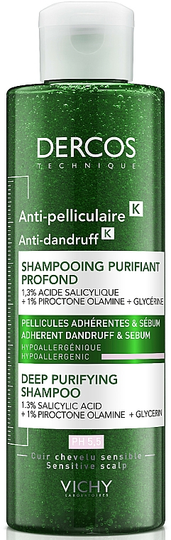 Vichy Dercos Micro Peel Anti-Dandruff Scrub Shampoo - Przeciwłupieżowy szampon peelingujący z kwasem salicylowym do włosów