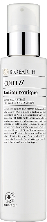 Tonik do twarzy - Bioearth Loom Lotion Tonic  — Zdjęcie N1