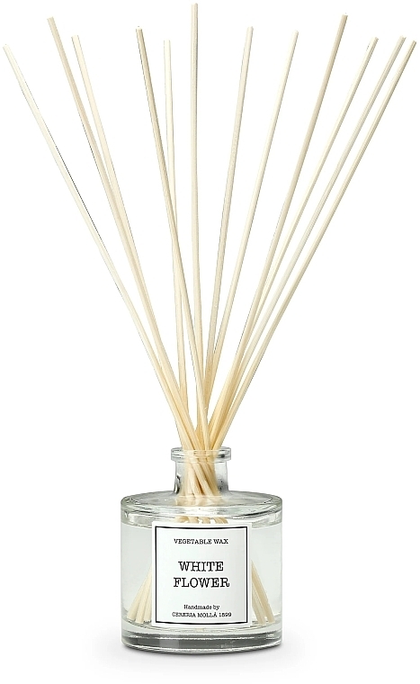 Dyfuzor zapachowy White flower - Cereria Molla White Flowers Reed Diffuser — Zdjęcie N1