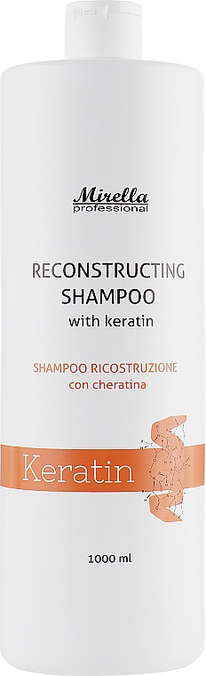 Naprawczy szampon keratynowy do włosów - Mirella Hair Care Reconstructing Shampoo — Zdjęcie N1