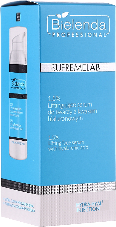 Liftingujące serum do twarzy z kwasem hialuronowym - Bielenda Professional SupremeLab Hydra-Hyal2 Injection — Zdjęcie N1