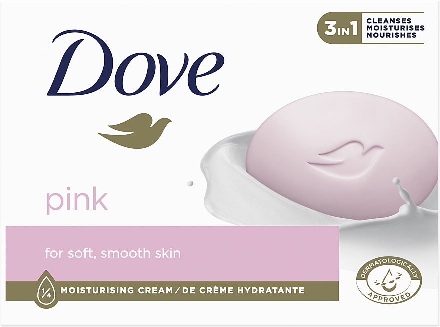 Kremowe mydło 3 w 1 - Dove Pink Bar — Zdjęcie N1