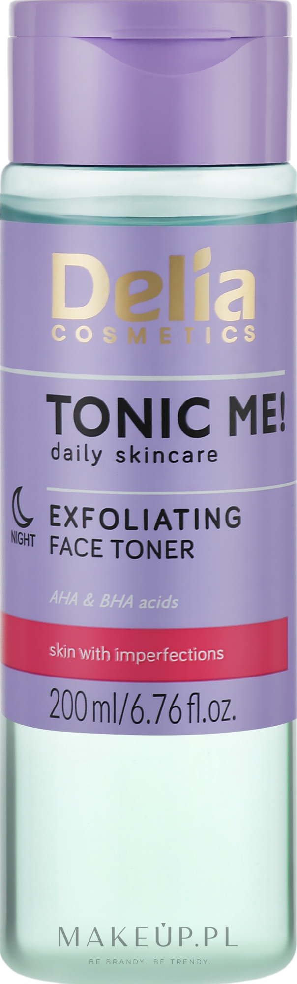 Złuszczający tonik do twarzy - Delia Cosmetics Tonic Me — Zdjęcie 200 ml