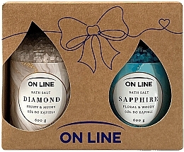 Zestaw - On Line Bath Salt Set Diamond + Sapphire (bath/salt/2x600g) — Zdjęcie N1