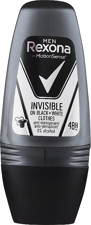 Antyperspirant w kulce dla mężczyzn - Rexona Men Invisible Black + White Antiperspirant Roll — Zdjęcie N1