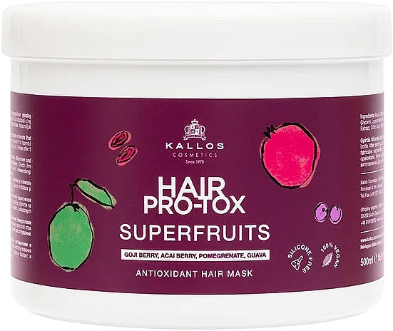 Krem-maska ​​do włosów - Kallos Hair Pro-tox Superfruits Hair Mask — Zdjęcie N2