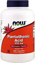 Kapsułki z kwasem pantotenowy, 500 mg - Now Foods Pantothenic Acid — Zdjęcie N3