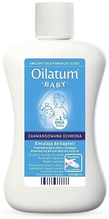 PRZECENA! Emulsja do kąpieli od 1. dnia życia - Oilatum Baby Bath Emulsion * — Zdjęcie N2