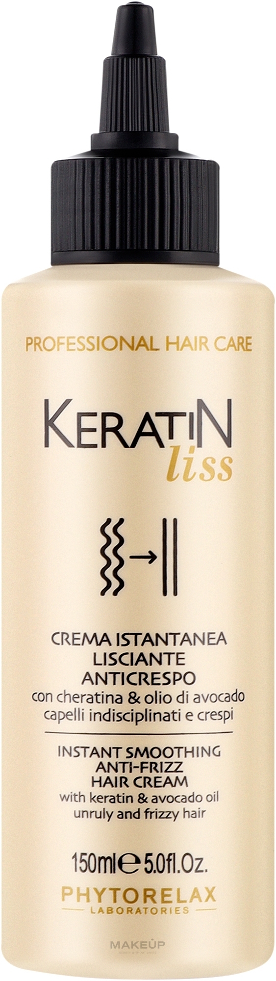 Krem wygładzający do włosów - Phytorelax Laboratories Keratin Liss Instant Smoothing Anti-Frizz Hair Cream — Zdjęcie 150 ml