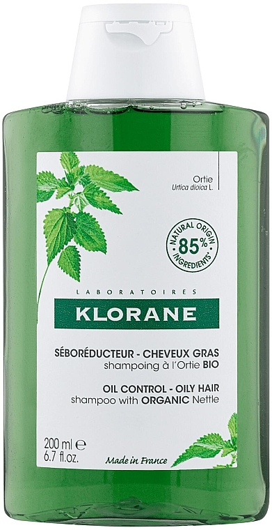 Oczyszczający szampon do włosów z ekstraktem z pokrzywy - Klorane Nettle Shampoo — Zdjęcie N1