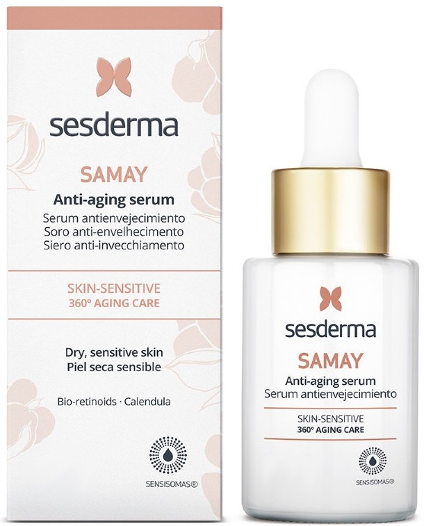 Przeciwzmarszczkowe serum do cery suchej i wrażliwej - SesDerma Laboratories Samay Anti-Aging Serum Sensitive Skin — Zdjęcie N1