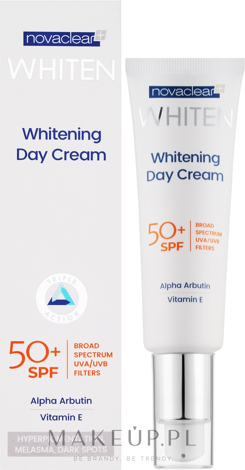 Krem redukujący przebarwienia na dzień SPF 50+ - Novaclear Whiten Whitening Day Cream — Zdjęcie 50 ml