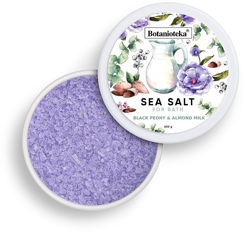 Morskie sole do kąpieli Piwonia i Mleko Migdałowe - Botanioteka Peony & Almond Milk Bath Salt