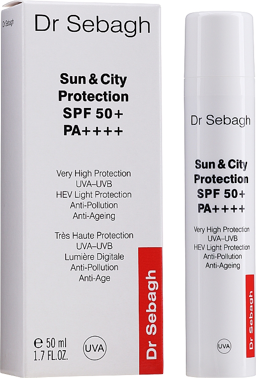 Ochronny krem do twarzy - Dr Sebagh Sun & City Protection SPF 50 — Zdjęcie N2