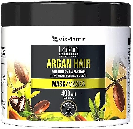 Maska do włosów cienkich i osłabionych z olejkiem arganowym - Vis Plantis Loton Argan Hair Mask — Zdjęcie N1