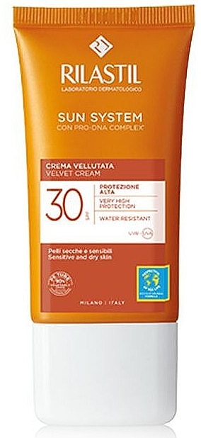 Aksamitny krem przeciwsłoneczny do twarzy SPF 30 - Rilastil Sun System Velvet Cream SPF30 — Zdjęcie N1