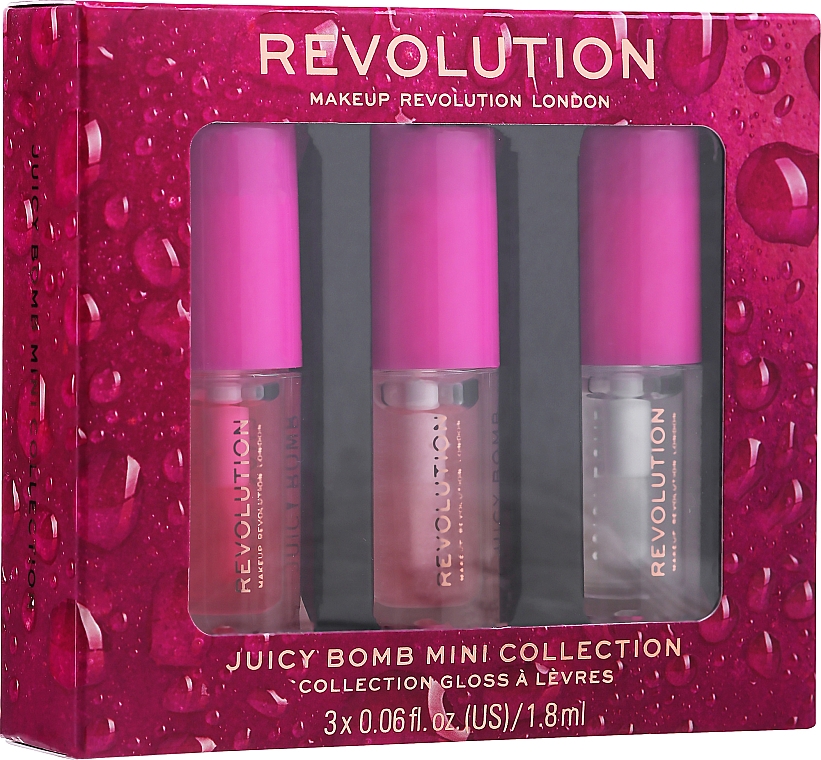 Zestaw - Makeup Revolution Juicy Bomb Lip Gloss Mini Set (lipgloss/3x1.8ml) — Zdjęcie N1