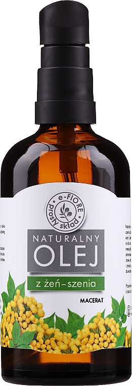 Naturalny macerat-olej z żeń-szenia - E-Fiore — Zdjęcie N1